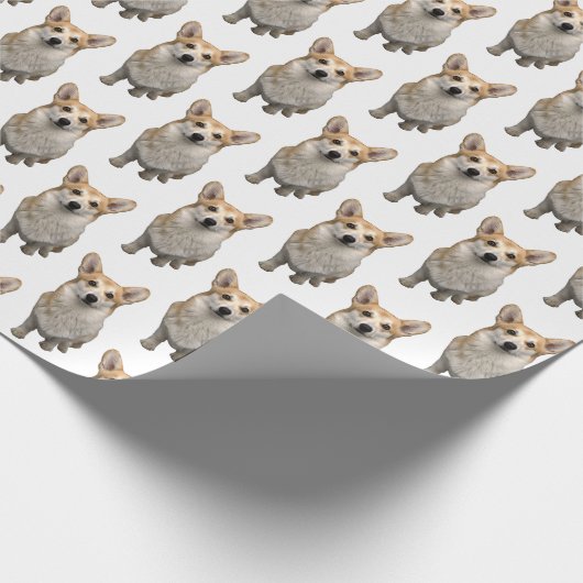 Corgi Wrapping Paper Cadeaupapier (Hoek)