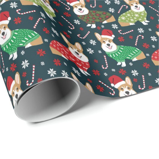 corgi xmas sweaters cadeaupapier (Rol Hoek)