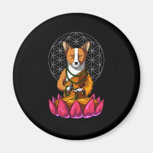 Corgi Yoga Dog Meditation Buddha Pet Magneet