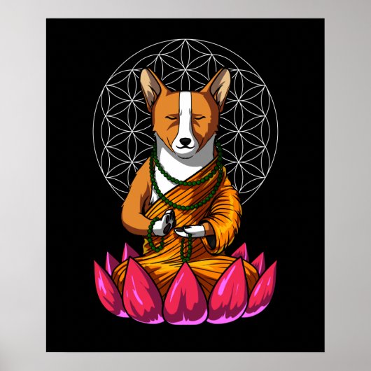 Corgi Yoga Dog Meditation Buddha Pet Poster (Voorkant)