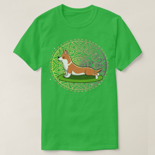 Corgi Yoga Doga Dog Yoga T-shirt (Design voorkant)