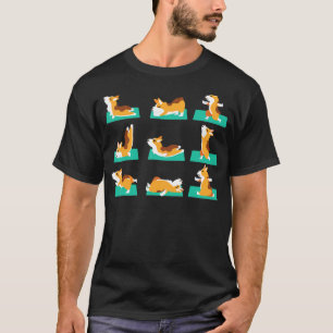 Corgi Yoga Houdingen Meditatie Workout Oefening Ho T-shirt