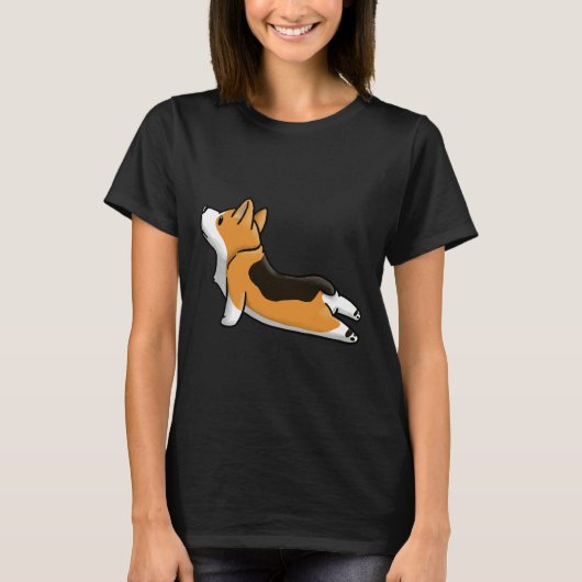 Corgi Yoga Pose T-shirt (Voorkant)
