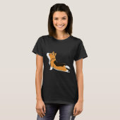 Corgi Yoga Pose T-shirt (Voorkant volledig)