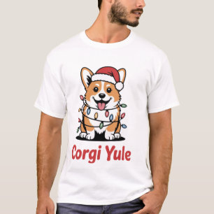 Corgi Yule Grappige Kerstmis Kawaii Corgi Hond Lie T-shirt
