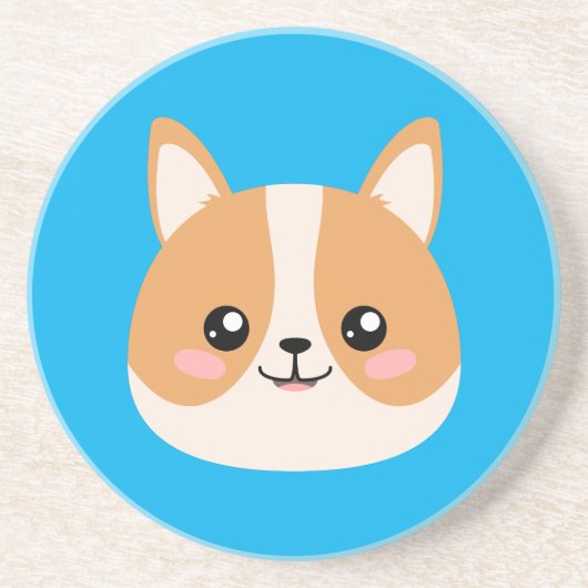 Corgi Zandsteen Onderzetter (Voorkant)