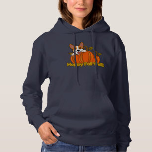 Corgi zegt Happy Herfst Y'all! Hoodie