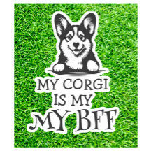 Corgi Zwart-wit Beste harige vriend Thema
