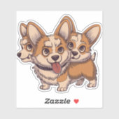 Corgiberus, de lieve bewaker sticker (Vel)