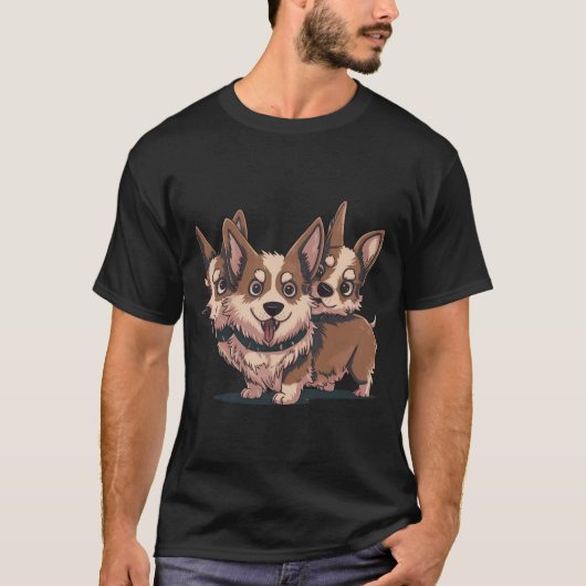 Corgiberus - De zoete beschermer T-shirt (Voorkant)