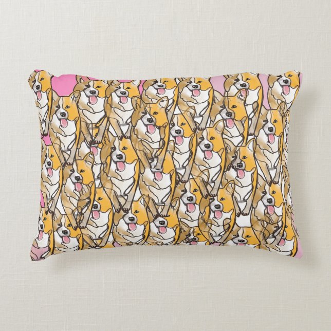 Corgie accent kussen (Voorkant)
