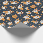 Corgie in Kawaii stijl Cadeaupapier (Hoek)