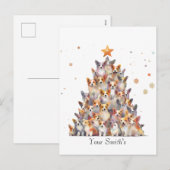 Corgies kerst feestdagenkaart (Voorkant / Achterkant)