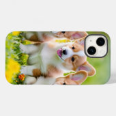 Corgies spelen in het gras Case-Mate iPhone case (Achterkant (horizontaal))