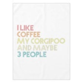 Corgipoo Dog Eigenaar Gift Coffee Lover Funny  Tafelkleed (Voorkant)