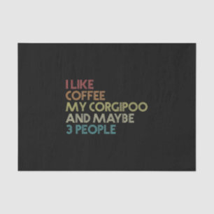Corgipoo Dog Eigenaar Gift Coffee Lover Funny Tissuepapier