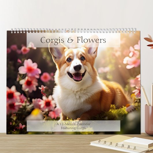 Corgis and Flowers Hondenliefhebber Kalender