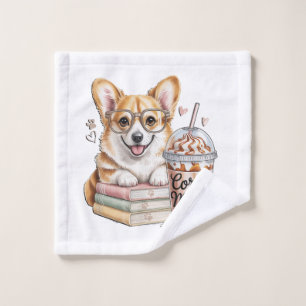 Corgi's Boeken en Ijsgekoelde Koffie voor Hond Washandje