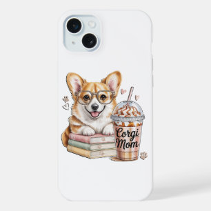 Corgi's Boeken en IJskoude Koffie voor Hond iPhone 15 Plus Case