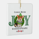 Corgis Bring Joy Keramisch Ornament (Rechts)