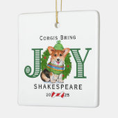 Corgis Bring Joy Keramisch Ornament (Links)