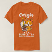 Corgis & Bubble tea Corgi Premium T-shirt (Design voorkant)
