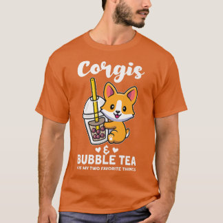 Corgis & Bubble tea Corgi Premium T-shirt