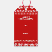 Corgis Christmas Sleigh Dogs Vakantie van Cadeaulabel (Achterkant)