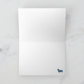 Corgis die de Ar van de Kerstman trekken Feestdagen Kaart (Binnen)