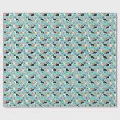 Corgis Dog Birthday Wrapping Paper Cadeaupapier (Vlak)