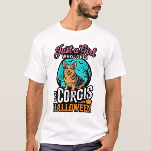 Corgis en Halloween Meisje Vintage Gravure Shirt 