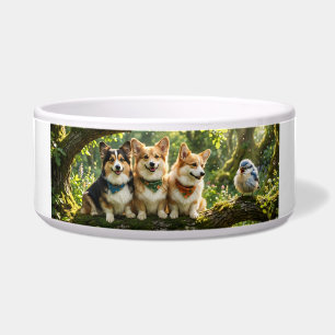 Corgi's en Vogel Voerbakje