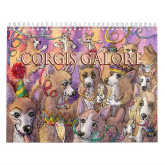 Corgis Galore - honden die plezier hebben - kalend Kalender