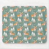 Corgis in de bergen Forest Pattern Muismat (Voorkant)