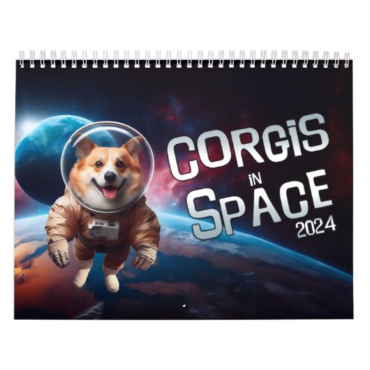 Corgis in de ruimte kalender (Hoes)