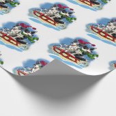 corgis in de sneeuw cadeaupapier (Hoek)