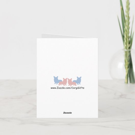 Corgis in de Sneeuw Feestdagen Kaart (Achterkant)