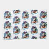 Corgis in de sneeuw theedoek (Horizontaal)