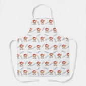 Corgi's in kersthoeden kerstpatroon schort (Voorkant)