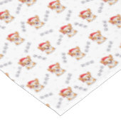 Corgi's in kersthoeden kerstpatroon tafelkleed (Gekanteld)