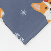 Corgis in Santa Hats en Snowflakes Patroon Fleece Deken (Hoek)