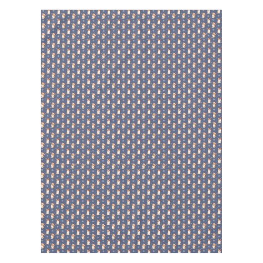 Corgis in Santa Hats en Snowflakes Patroon Tafelkleed (Voorkant)