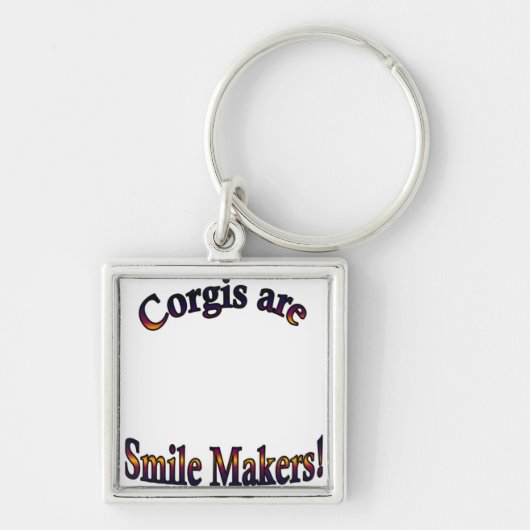 Corgis is Smile Makers Sjabloon Sleutelhanger (Voorkant)