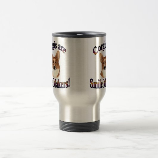 Corgis is Smile Makers Travel Mug Reisbeker (Center)