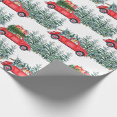 Corgis komt thuis voor Kerstmis - patroon Cadeaupapier (Hoek)