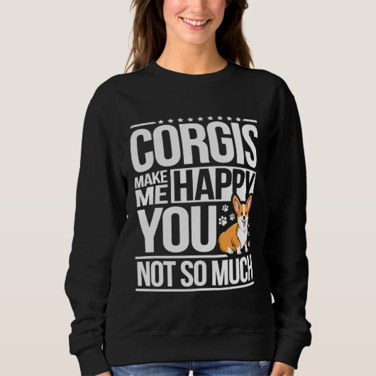 Corgis Make Me Happy  for Corgi  Men Women Trui (Voorkant)