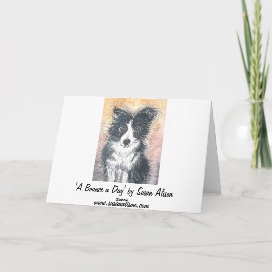 Corgis op een trampoline Verjaardag KAART (Achterkant)