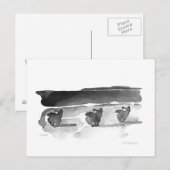 Corgis op het Briefkaart van het Strand (Voorkant / Achterkant)