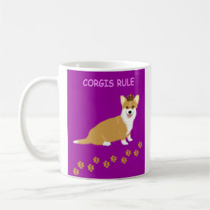 Corgis Regeren Paars Koffiemok