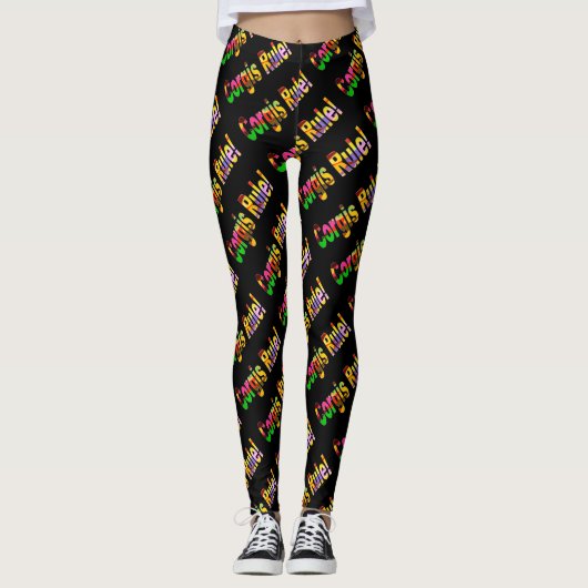 Corgis Rule Leggings (Voorkant)